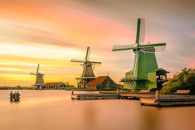 Cối xay gió làng Zaanse Schans